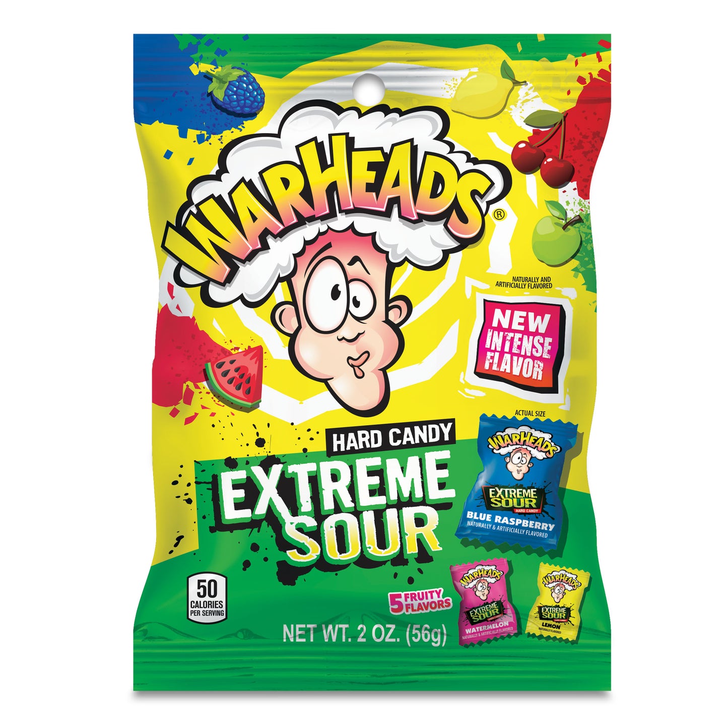 Warheads Sours, Sour Patch Kids, and Trolli Sour Gummies, Oscar Mayer Hot dog gummy